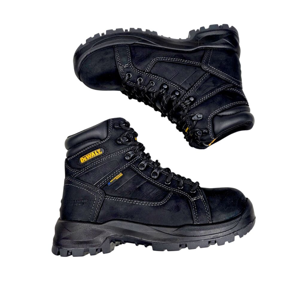 DeWalt Wheeler ST Work Boots Black Leather Oil Resist Waterproof Mens Size 7M - Picture 5 of 10